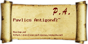 Pavlics Antigoné névjegykártya